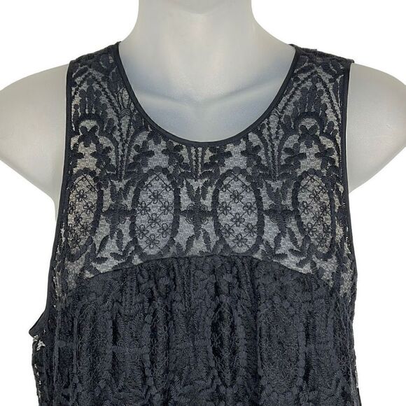 JOIE Lace Sleeveless Shift Fahfia B Dress, Black, Medium - Picture 8 of 12